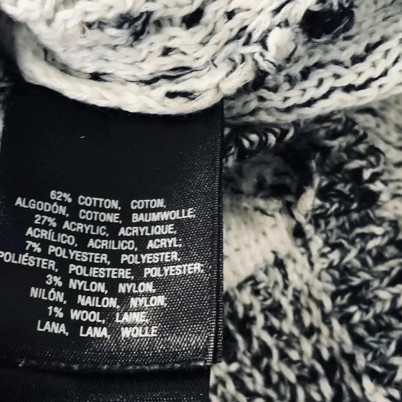 Moth Jacquard Marled Anthropologie Fringe Wool Sweater long sleeve textured - Picture 11 of 11